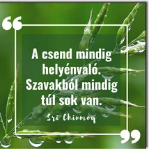 Hűtőmágnes idézettel - A csend mindig helyénvaló