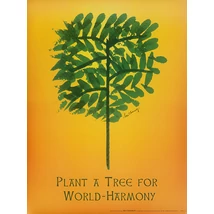 Sri Chinmoy - Jharna Kala festmény reprodukció - 45,9×60,9 cm - Plant a tree for world-harmony - sorsnavishop.hu