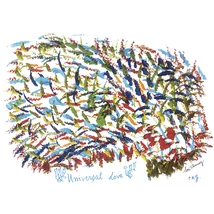 Sri Chinmoy - Jharna Kala festmény reprodukció - 45,9×60,9 cm - Universal love - sorsnavishop.hu