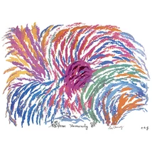 Sri Chinmoy - Jharna Kala festmény reprodukció - 45,9×60,9 cm - Serve humanity - sorsnavishop.hu