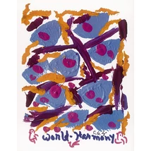 Sri Chinmoy - kasírozott Jharna Kala festmény reprodukció - World-Harmony - Világharmónia 5 - sorsnavishop.hu