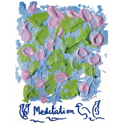 Sri Chinmoy - Jharna Kala festmény reprodukció - 45,9×60,9 cm - Meditation - sorsnavishop.hu